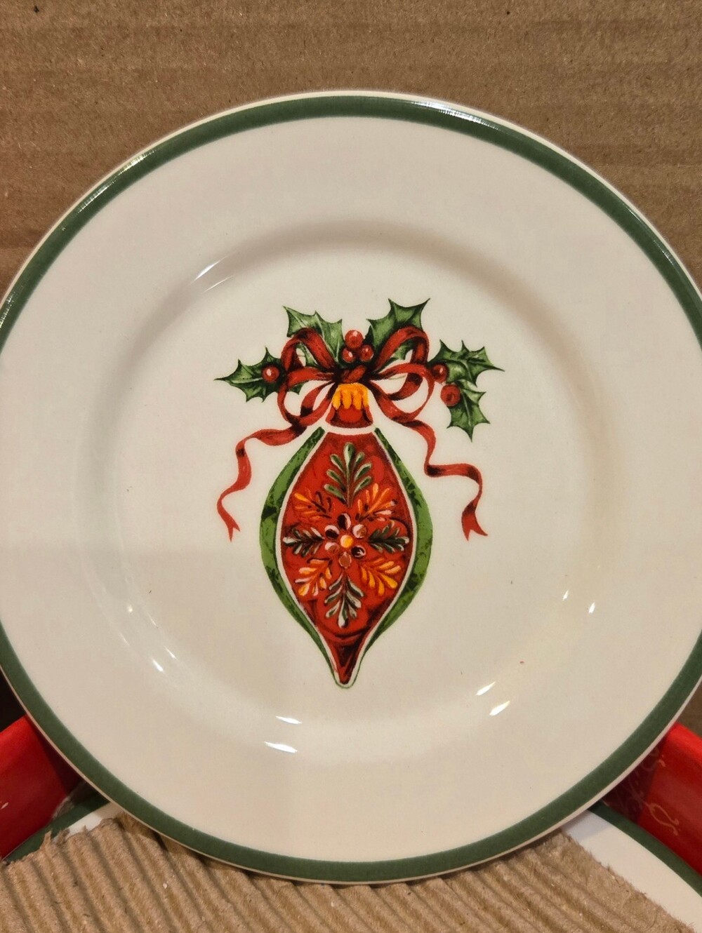 Vintage Christopher Radko Holiday Canope Plates 2 Sets Of 4